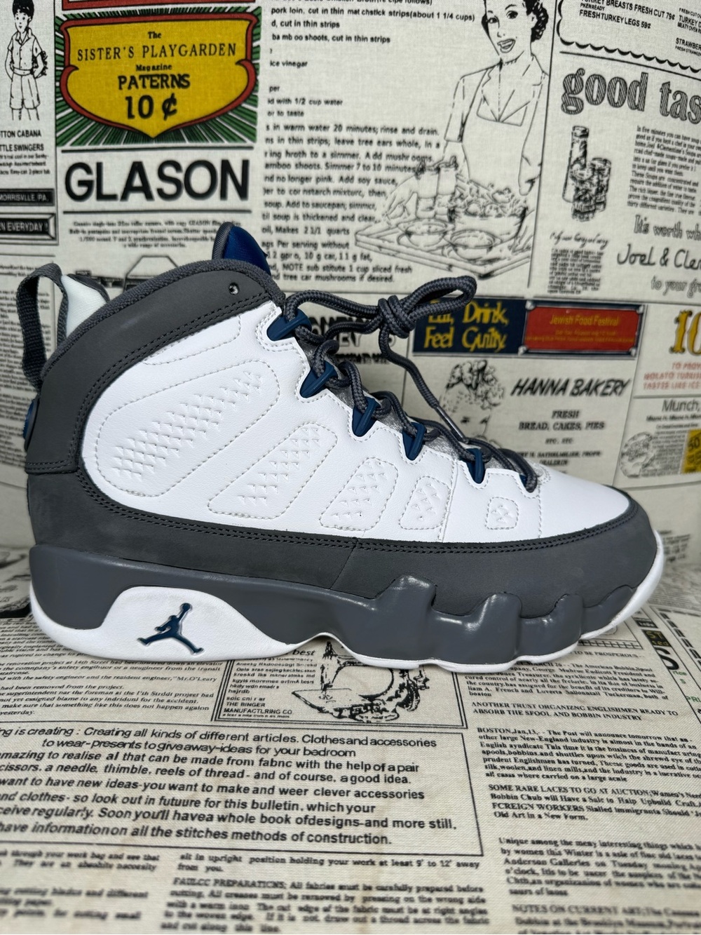 Nike Air Jordan 9 Retro Flint Grey HV4574-100 GS 7Y Women Size 8.5 No Box NEW